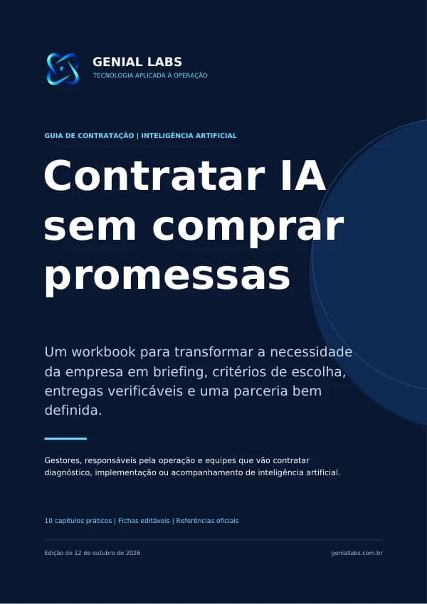 Capa do e-book Contratar IA sem comprar promessas: diagnóstico, proposta e parceria